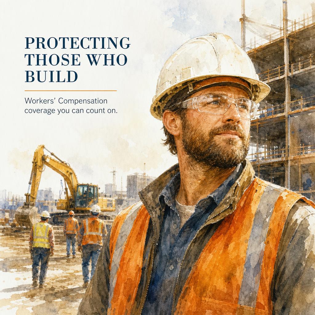 Contractor in hard hat on a job site
